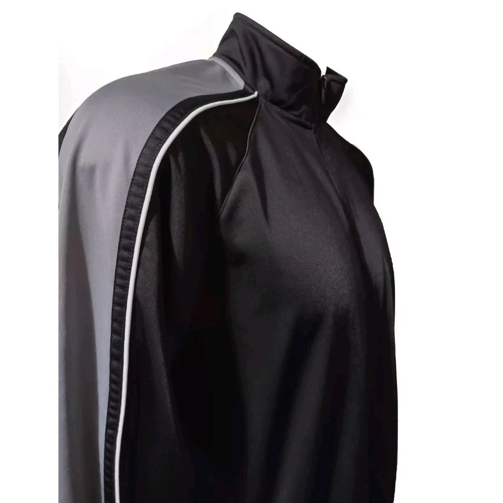 Starter Track Jacket L Mens Athleisure Streetwear Black Grey Full Zip RM42Y032